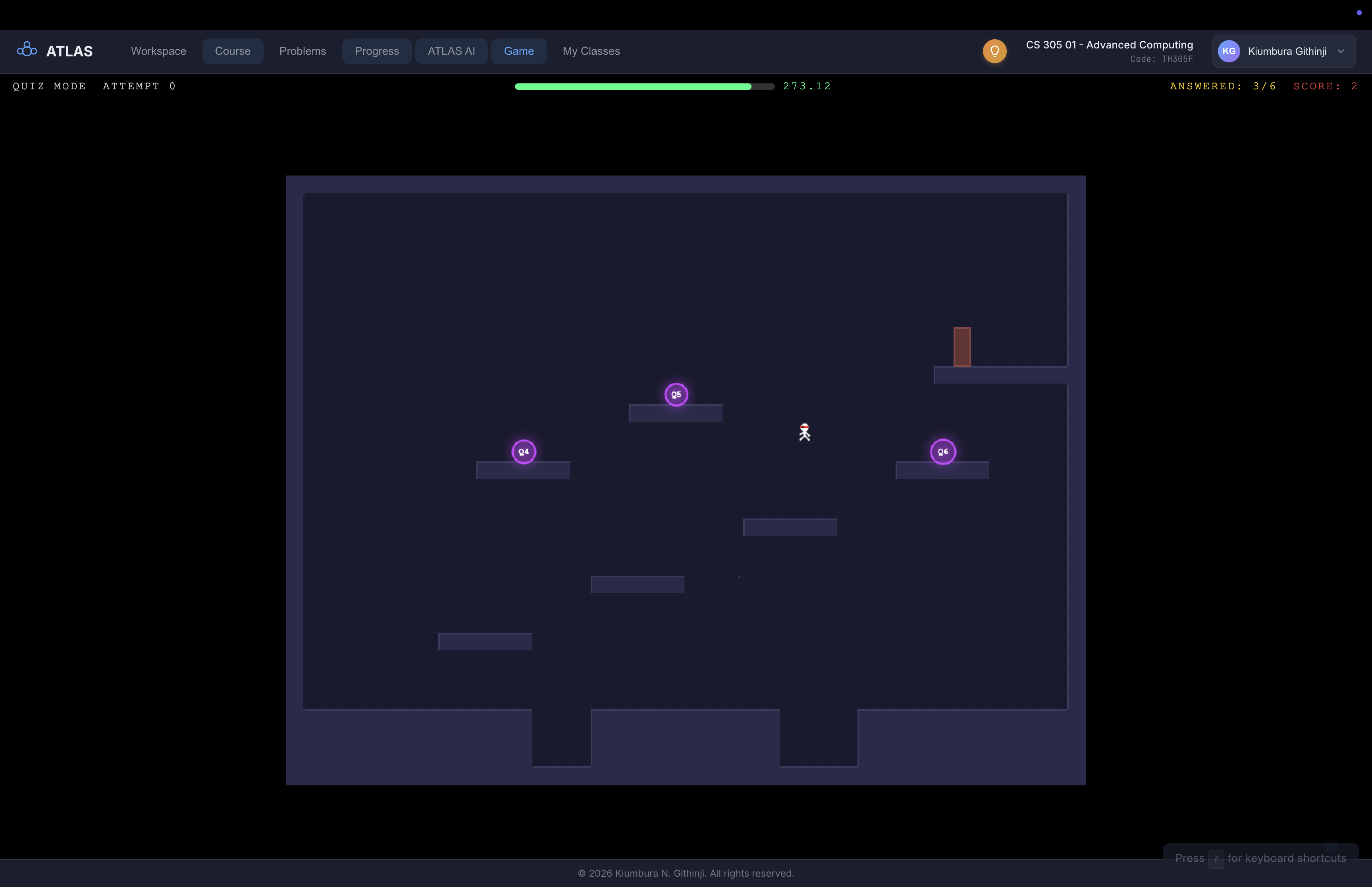 ATLAS Platformer Game